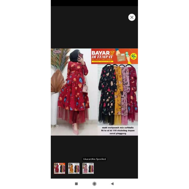 gamis monalisa kombi tutu