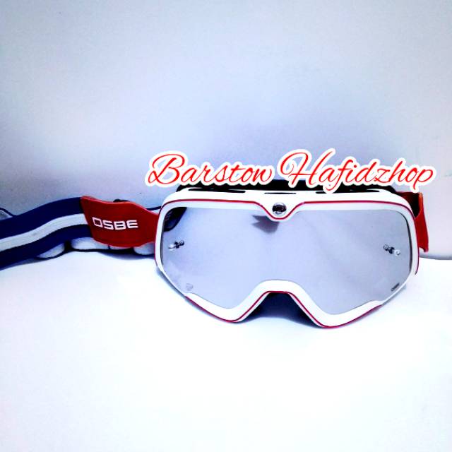 Kacamata Cross Goggle Barstow Anti Fog Kaca Osbe Bonus Lensa Bening Trail Trabas