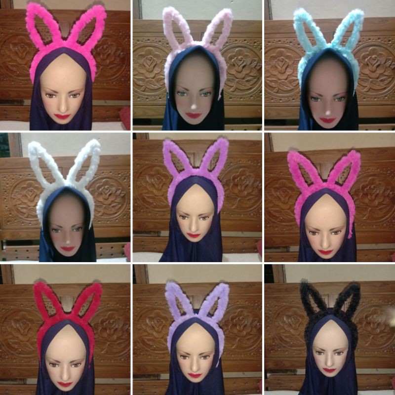 bando kelinci non LED/bando kelinci pelangi/ bando kelinci murah/bando kelinci grosir/model bolong/l