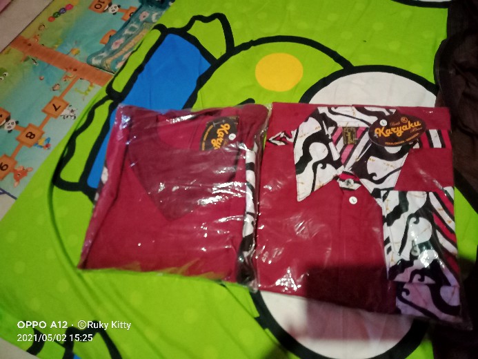 Baju Batik Couple Gamis Muslim Gaun Pakaian Wanita Kebaya Perempuan Fashion Cewek Cewe Pekalongan B6