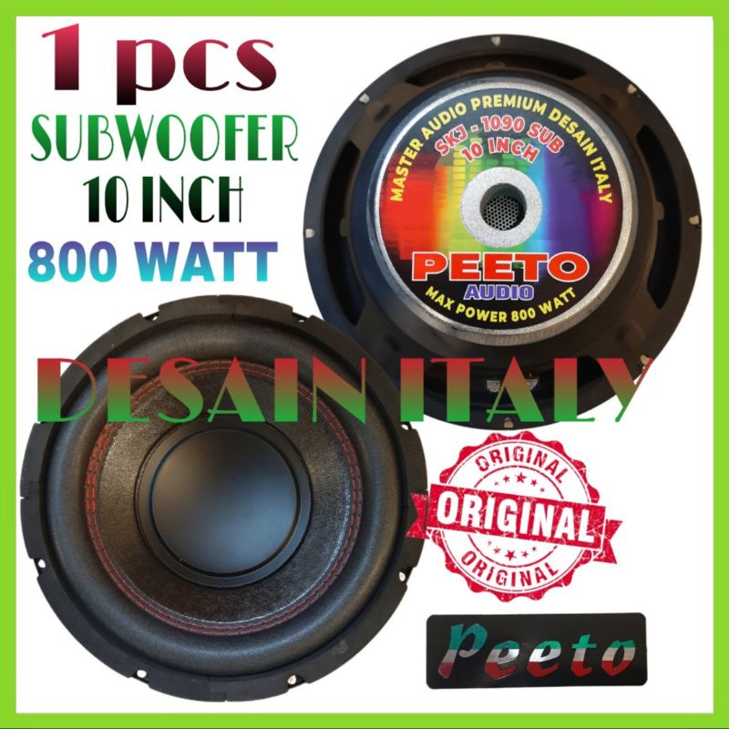 Subwoofer 800 Watt PEETO audio SKJ 1090 SUB 10 Inch High Quality BASS