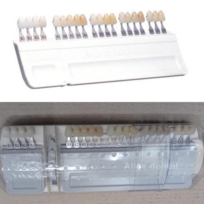 Jual Dental shade guide AD bleach ORI IVOCLAR VIVADENT contoh warna