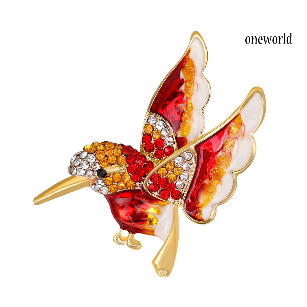 OW@ Fashion Bird Rhinestone Alloy Women's Brooch Pin Dress Sweater Clothes Ornament