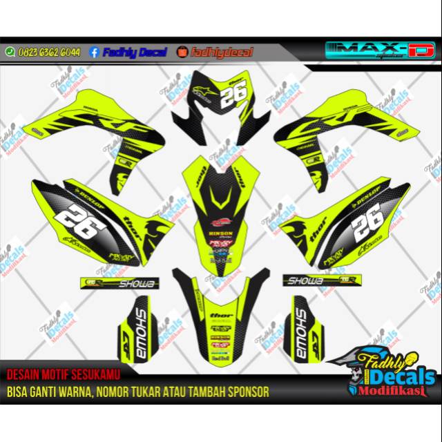 Decal crf 150 l stabilo hitam keren