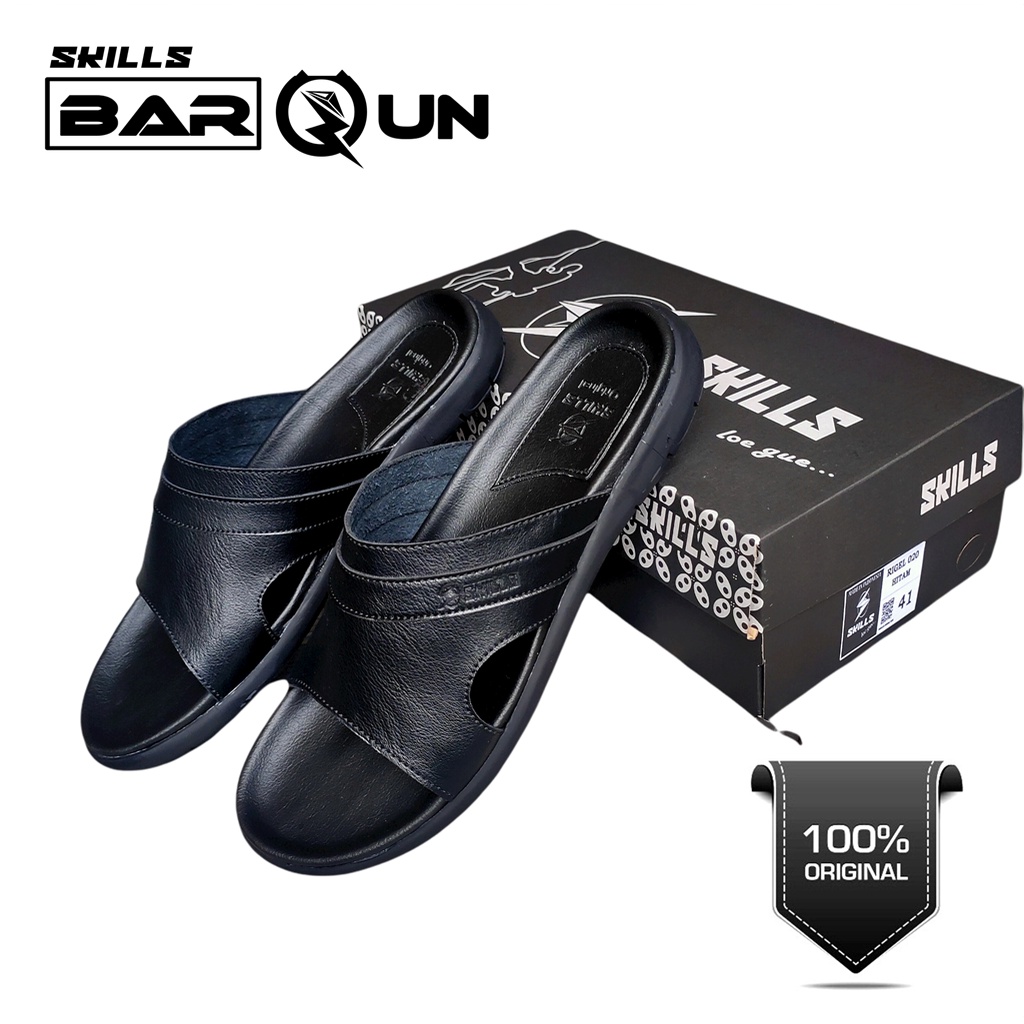 sendal skills barqun rigel original sandal selop pria kulit premium  best seller