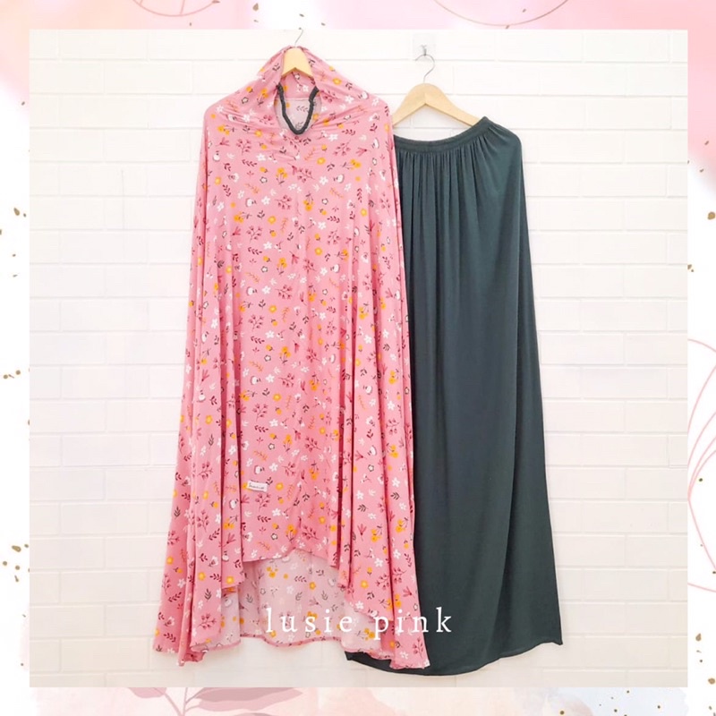 Mukena Rayon Premium | Dewasa Jumbo | Sunrise Basic | “Lusie Pink”