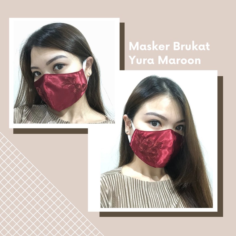 MASKER KAIN / MASKER BRUKAT YURA / MASKER BROCADE / MASKER KONDANGAN / MASKER SATIN / MASKER MANIK