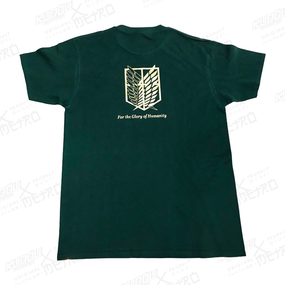 Tshirt Anime Attack On Titan Forest Green Gold Shingeki no Kyojin SNK AOT