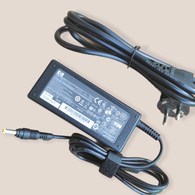 Adaptor Laptop Hp/Compaq 18,5V-3,5A Original Bonus Kabel Power