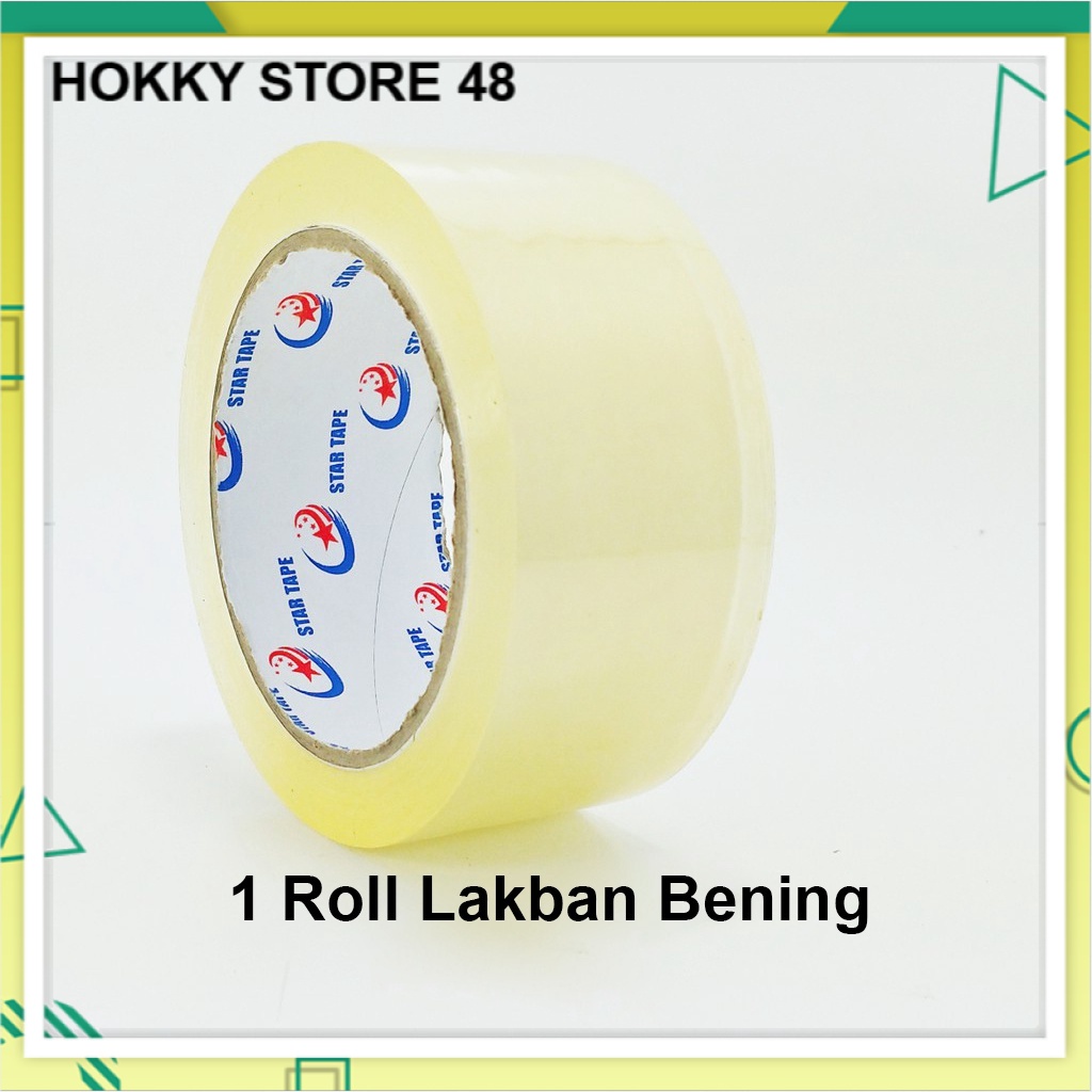 

1 UNIT LAKBAN BENING 2 INCH X 100 YARD LAKBAN 45MM 100 YARD 2 INCH 45 MICRON HS Hokky Store 48