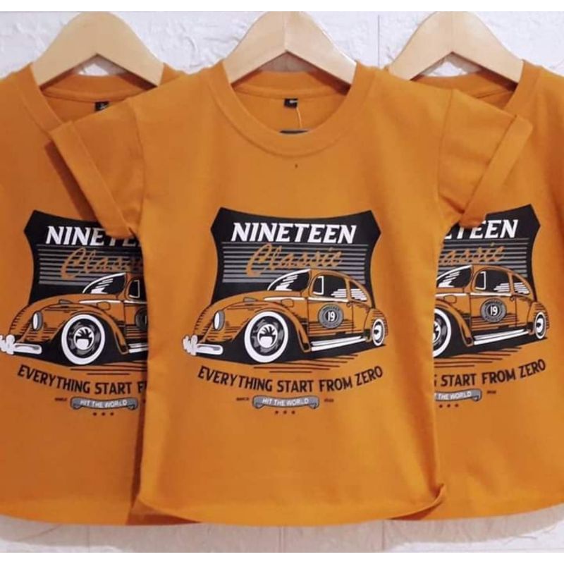 Kaos anak usia 1-8 tahun nineteen star / kaos anak distro classic