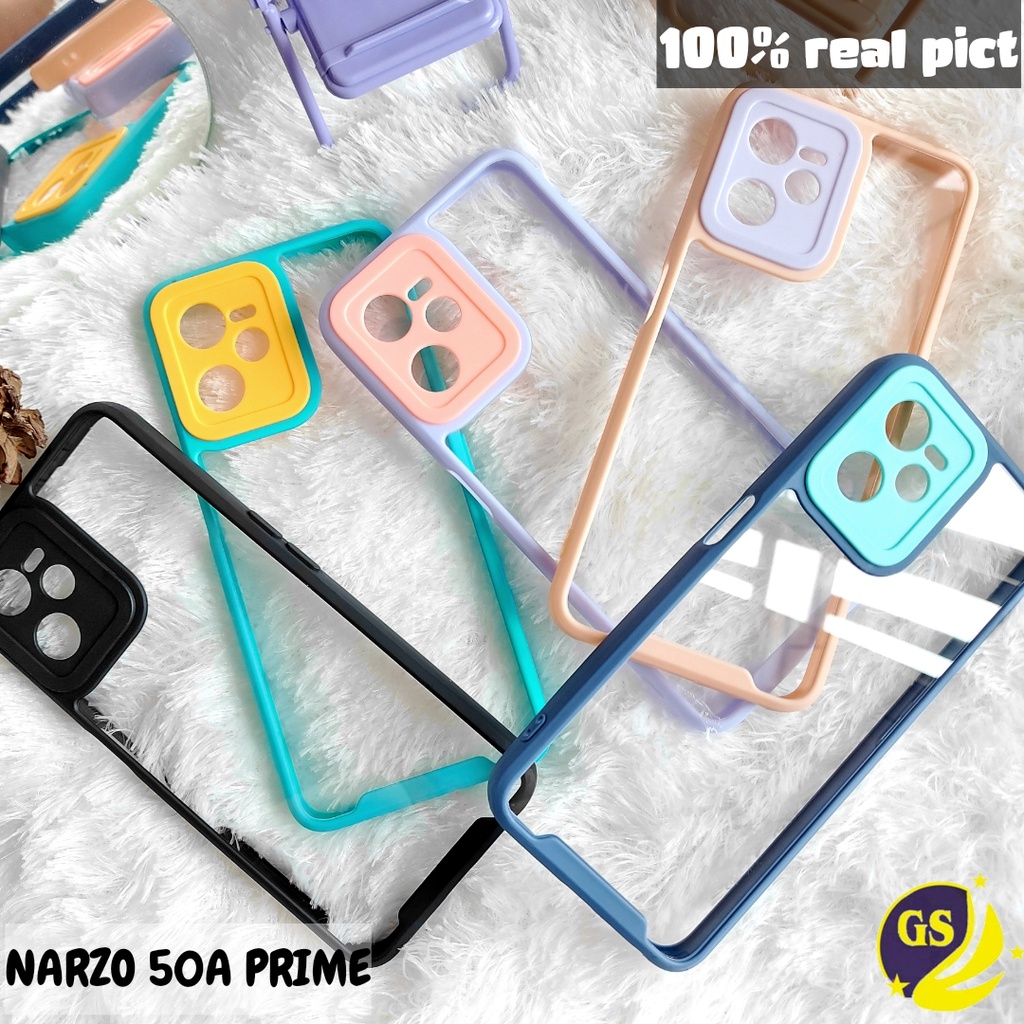 REALME NARZO 50A / NARZO 50A PRIME Case Candy Pastel Bumper Shockproof Macaron Plating Acrylic Casing