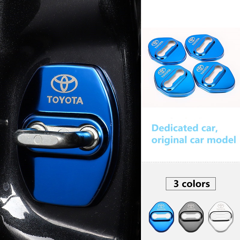 G-club 4pcs / set Stiker cover Pelindung Kunci Pintu Mobil anti Karat Bahan stainless steel Untuk Toyota
