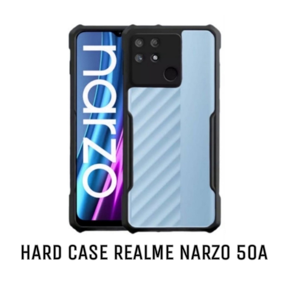 Case REALME NARZO 50A / REALME NARZO 50i Hardcase Shockproof Fusion Armor Transparant Casing Handphone