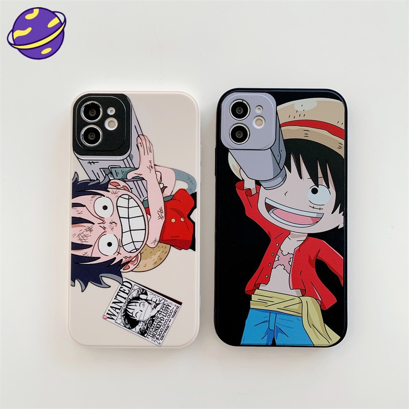 One Piece Luffy Mobile Phone Case Popular Style for IPhone 6 6s 7 8 Plus X Xs 11 12 Pro Max Personalized Lens Protection Cover