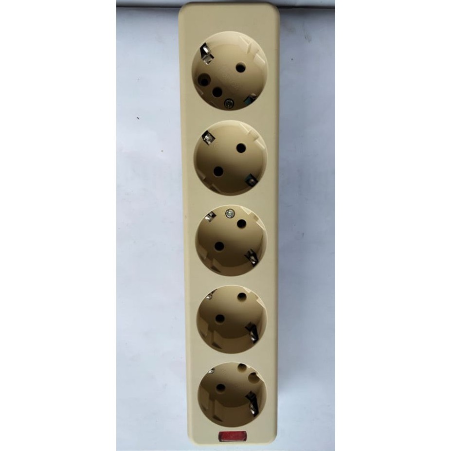 TERMINAL LISTRIK KUNINGAN COLOKAN 5 LUBANG TANPA KABEL