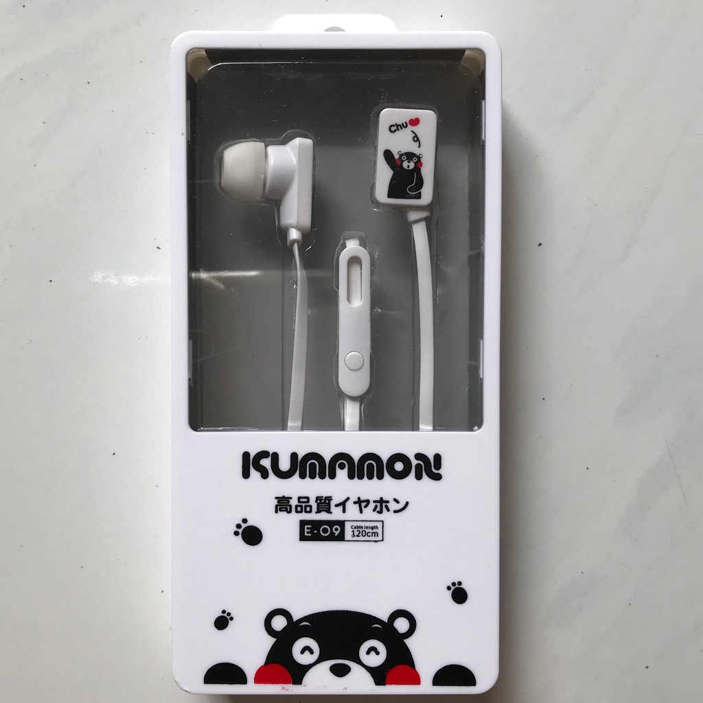 [E-09] Headset Earphone Karakter KUMAMON / Earphone Headset Anime KUMAMON Lucu / KUMAMON Merchandise