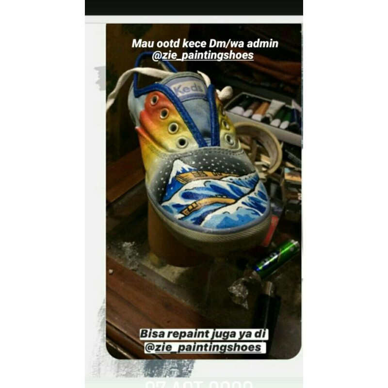 Repaint sepatu lukis