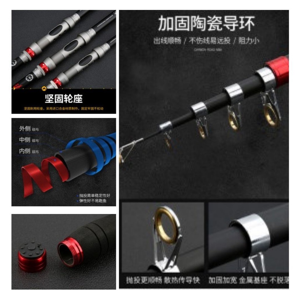 Joran Pancing Carbon Fiber Telescopic 3.0m JW ZH05 111105