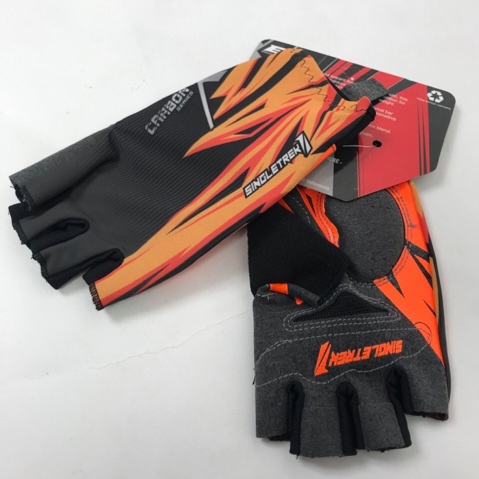 Sarung Tangan Sepeda Singletrek1 ErgoDynamic Gloves X9 GCS Gio Orange