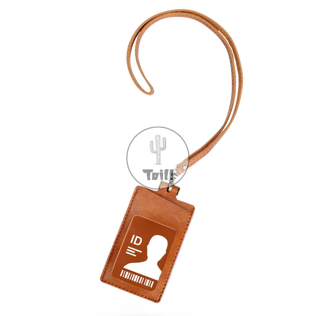 Id Card Kalung Holder Name Tag Pria Dan Wanita Id Card Holder Muqten Temboro Kulit Souvenir