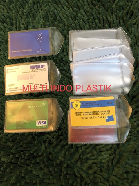 Kantong etoll doff/sampul id card model amplop/plastik nametag/plastik id card/cover kartu id card