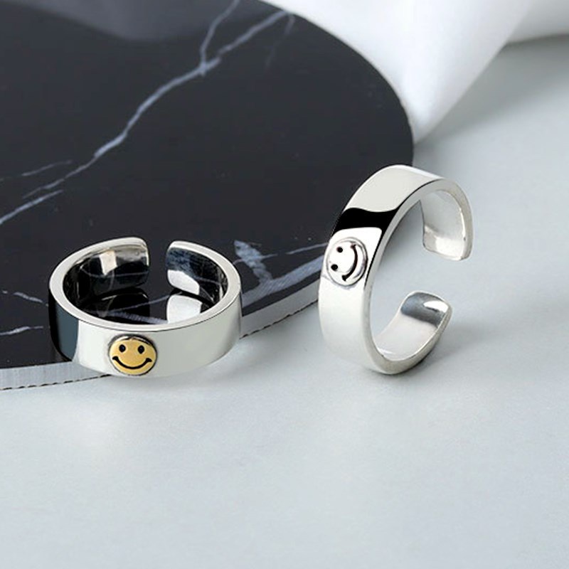 Smiley Open Ring Accessories Korean Style Trendy Retro