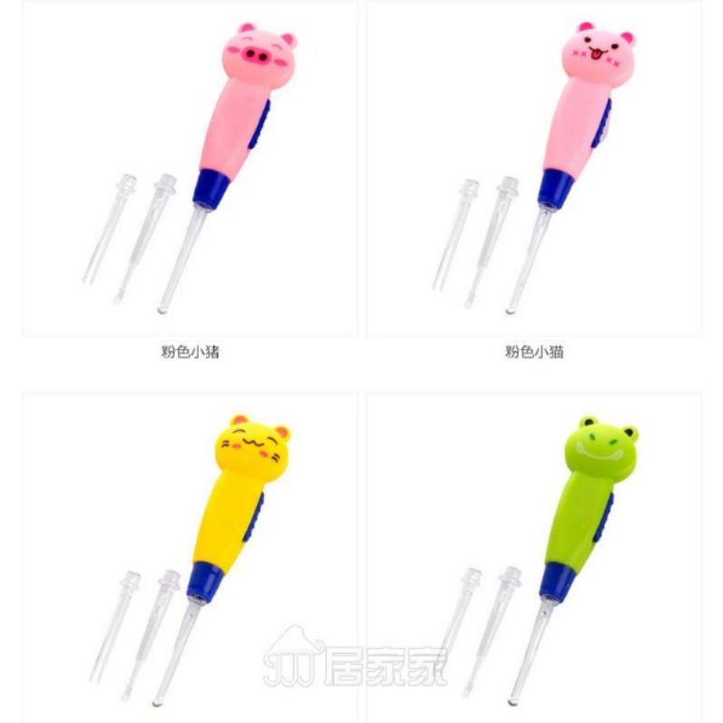 Pembersih Telinga LED Telinga Pembersih Telinga Anak Korek Kuping Motif boneka lucu