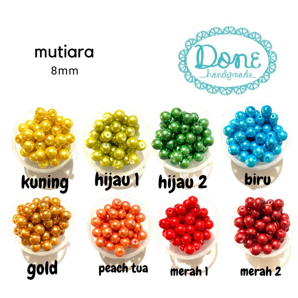 manik manik mutiara pearl beads gantungan kunci payet pearl