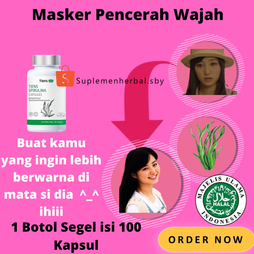 Masker Wajah - Masker Spirulina - Masker Wajah BPOM - Masker Wajah Bubuk - Masker Wajah Anak - Spiru