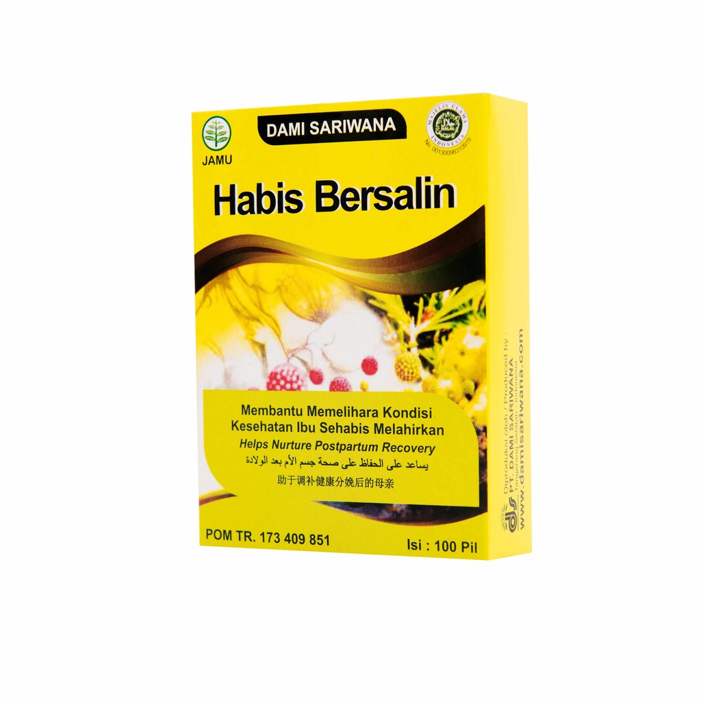 Jamu Herbal HABIS BERSALIN 100 Pil Memelihara Kesehatan Rahim & Melancarkan ASI [TWINPACK]-1