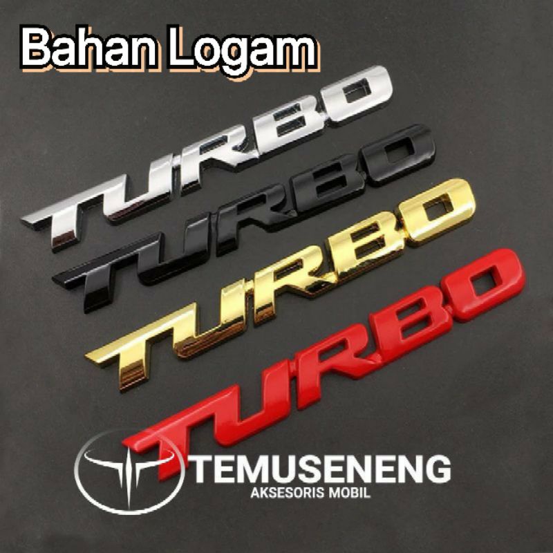 Jual Emblem Turbo Mobil Sticker Logam 3d Logo Aksesoris Eksterior Mobil