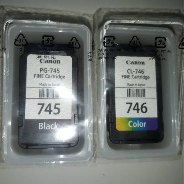 Cartridge canon 745 PG-745 black / 746 CL-746 color kosongan (tinta habis / kosong)