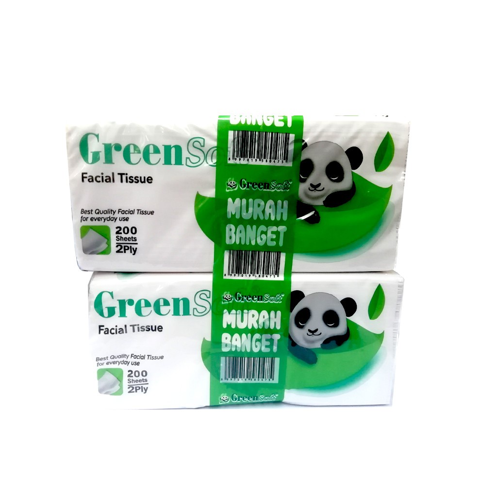 TISUE GREEN SOFT ( 2 tisu ) 200sheet / FACIAL TISSUE