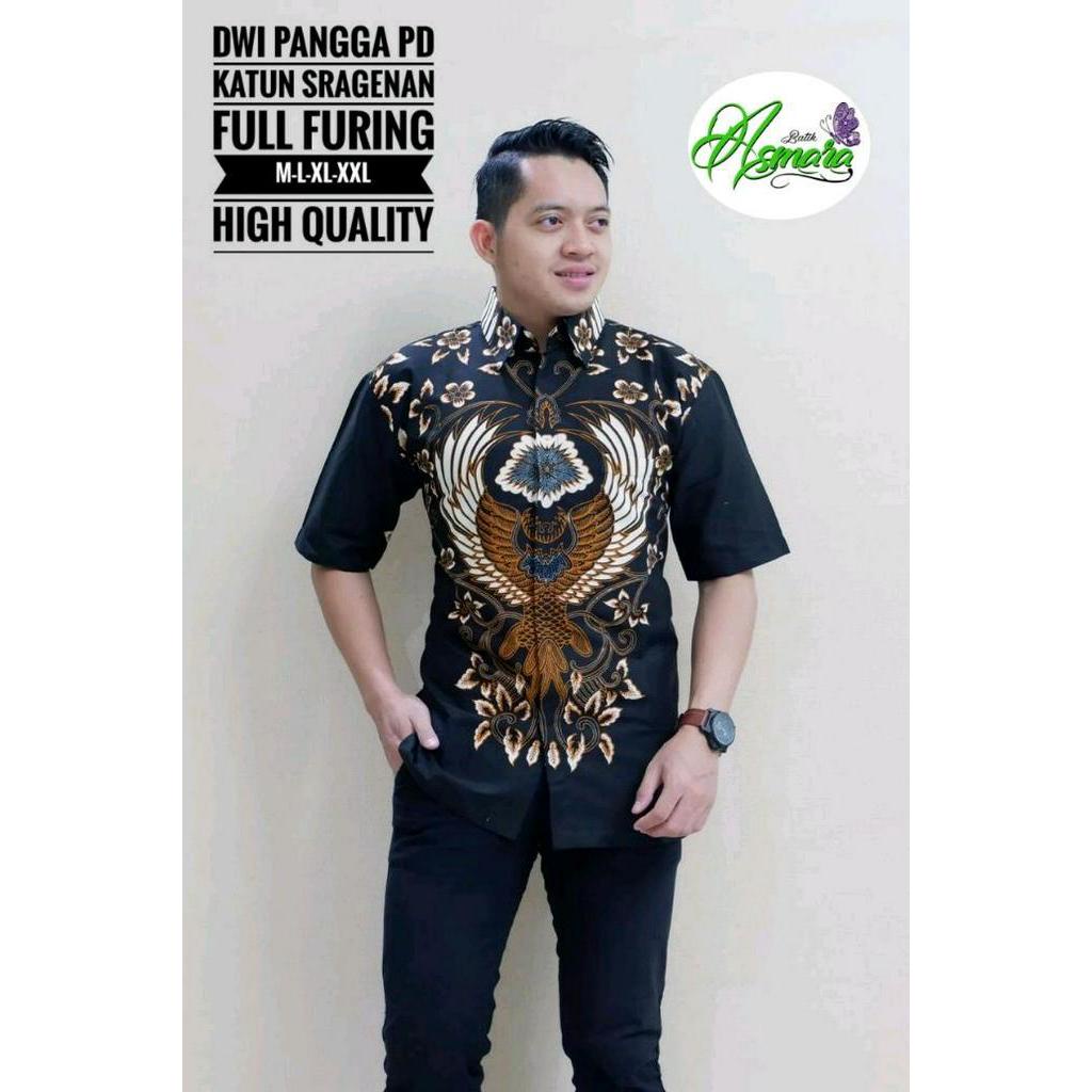 Batik Lengan Pendek Pria Batik Pendek Lapis Furing DWI PANGGA PENDEK Kemeja Batik Lengan Pendek Pria