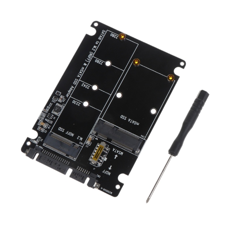 Btsg mSATA Atau Untuk M.2 NGFF SSD Ke Adaptor 2.5-Inch Untuk Bracket Frame w/Aluminium