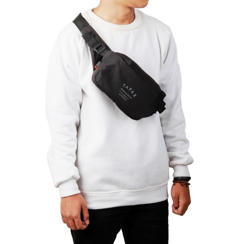 Waistbag Pria Waterproof shoulder bag Tapax Five ziper