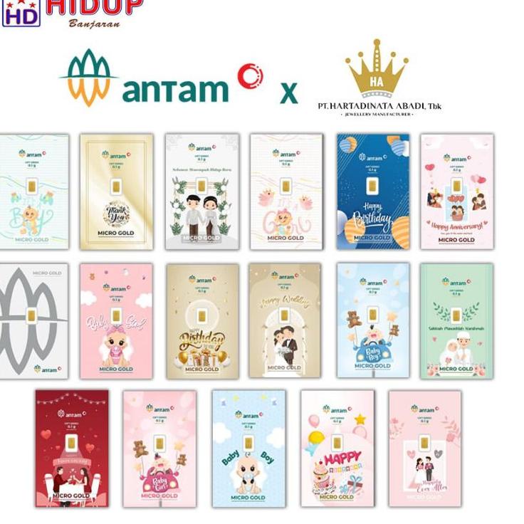 Paling Sesuai.. Logam Mulia Antam X Hartadinata / 0.100 gram/Gift series/Emas/Investasi