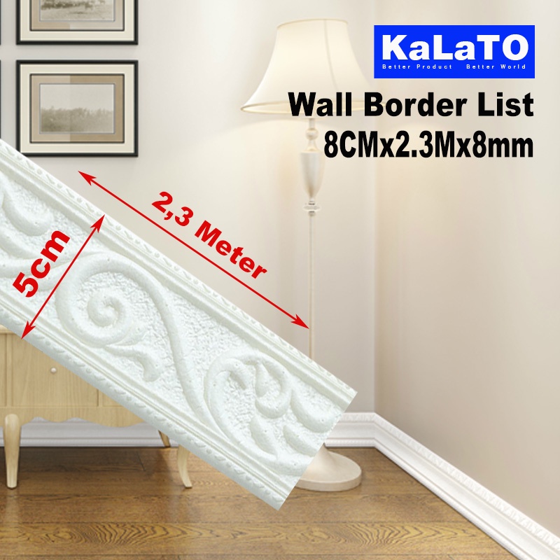 (KaLaTO) Wall Border List / Wallborder Foam 3D /Walpaper List Foam Stiker Dinding / List dinding 3D 2.3 Meter-List B51