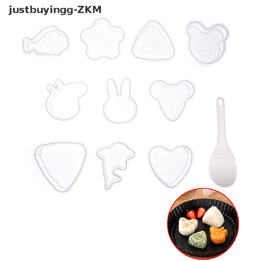 10pcs / Set Cetakan Nasi Bentuk Kartun Untuk Bento Sushi