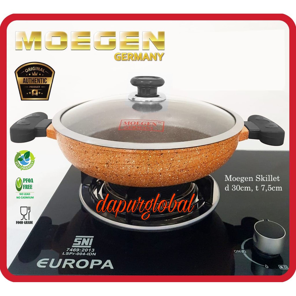 MOEGEN GERMANY SKILLET 30CM GRANITE ORANGE ANTI LENGKET ORIGINAL