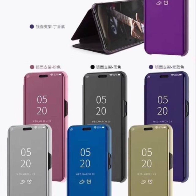 flip mirror case for redmi 6, redmi6a, redmi7, redmi7a, redmi8, redmi8a, redmi9, redmi9a