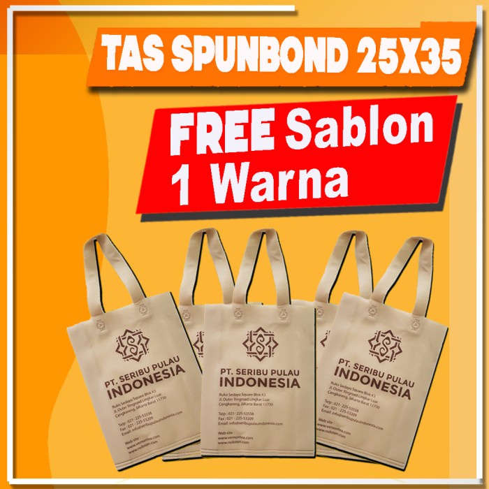 

NEW Tas Spunbond Sablon Ukuran 25x35 cm sablon 1 sisi