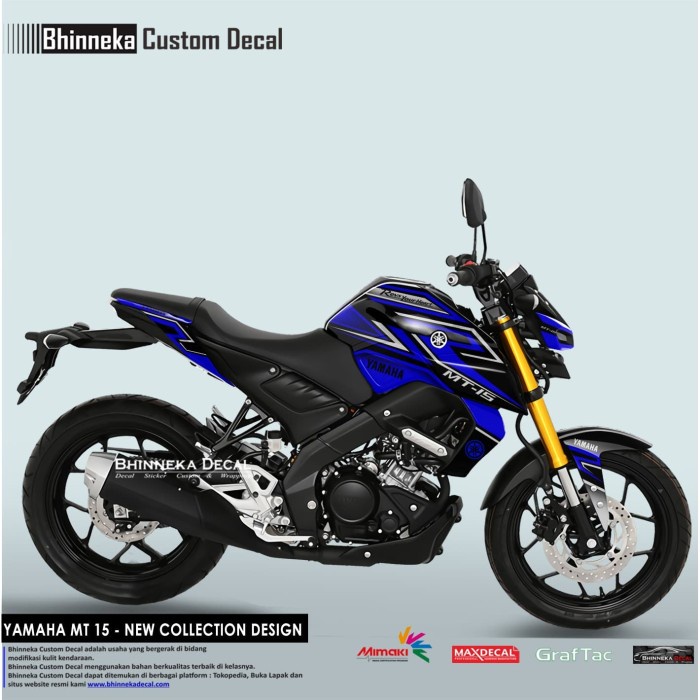 DECAL/STICKER MT 15 BLUES DESIGN