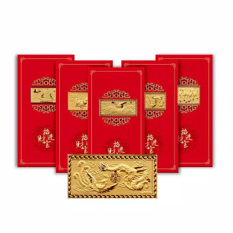 

Angpao Emas Asli 24k Kadar 999 0,1gr Angpao Gold Naga 2024 READY STOCK Untuk imlek 2024