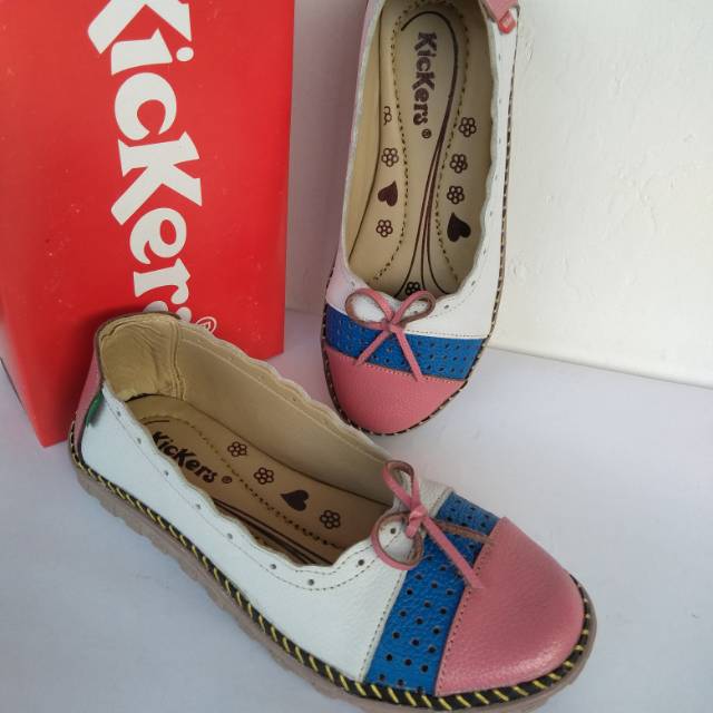 Sepatu Kulit Murah Slip On Kickers Wanita