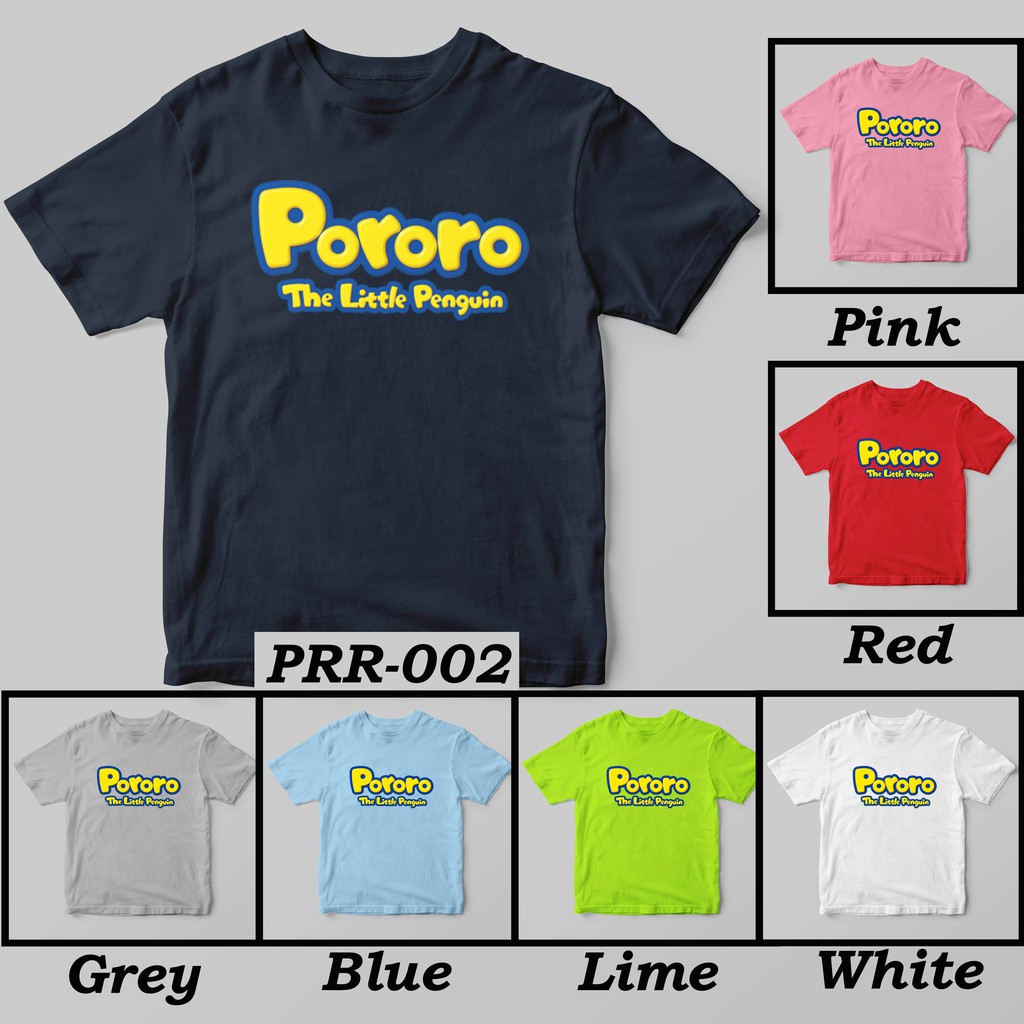 [FREE NAMA !!] Kaos Anak &amp; Family Pororo 100% COTTON PREMIUM