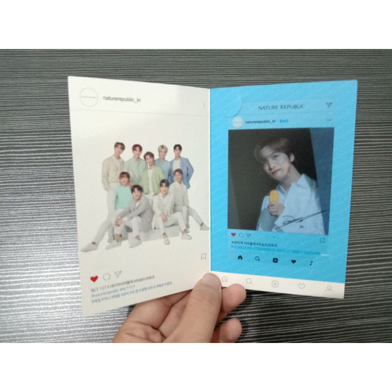 Photo Card Transparan Haechan NCT x Nature Republic