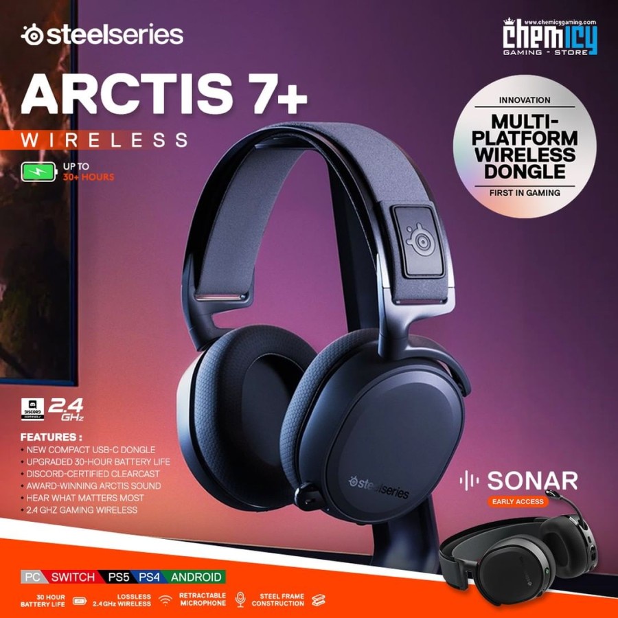 Steelseries Arctis 7+ Wireless Multiplatform Gaming Headset