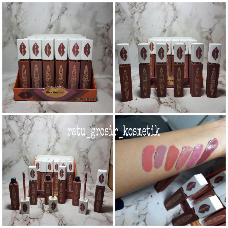 Lip Gloss | Lip Cream | Lip Meet Kiss Beauty 6 warna No. 70135-03